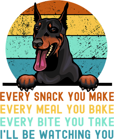 Doberman Hungry Dog Funny Mom Dad I'll be Watching You Women's Tank Top