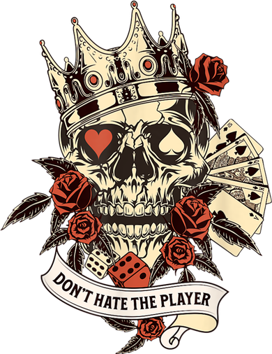 Don't Hate The Player Skull Button