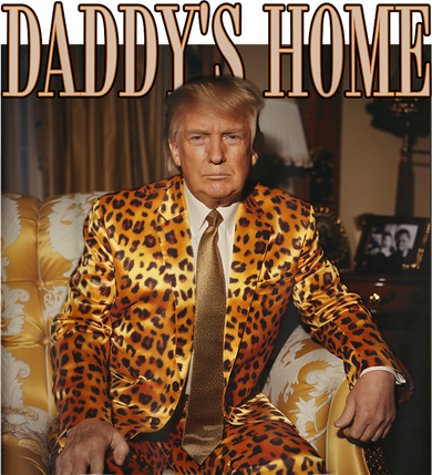 Daddys Home Trump Trump 2024 Leopard Funny Maga Polo