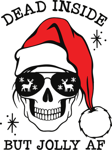 Dead Inside But Jolly Af Funny Christmas Women's Tank Top