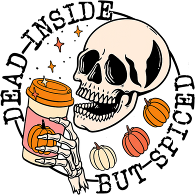 Dead Inside But Spiced Skull Pumpkin Latte Fall Thanksgiving Toddler Hoodie