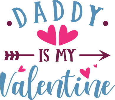 Daddy Is My Valentine Cute Holiday Women's V-Neck T-Shirt