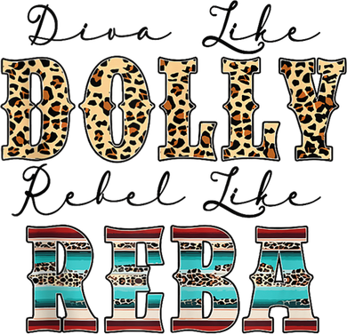 Diva Like Dolly Rebel Like Reba Leopard Texture Style Tote Bag