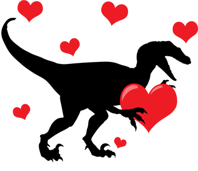 Stole My Heart Cute Dinosaur Ceramic Ornament