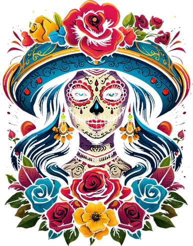 De Los Muertos La Catrina Sugar Skull Day Of The Dead Women's Hoodie