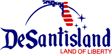 DeSantisLand Land State Of Liberty Florida Map Patriotic Tank Top