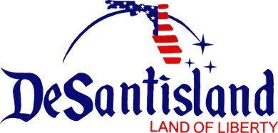 DeSantisLand Land State of Liberty Florida Map Patriotic Coaster