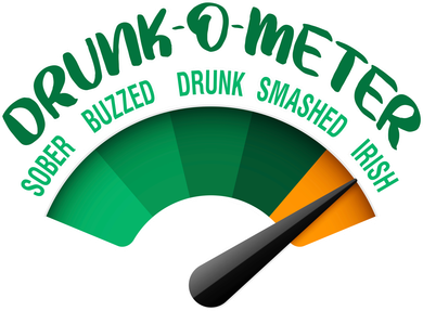 Drunk O Meter Sober Buzzed Smashed Irish Women's Hoodie