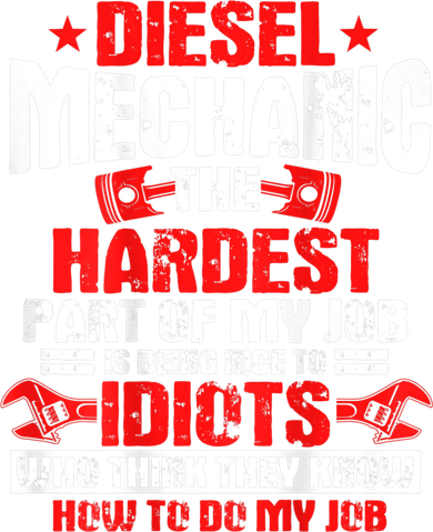 Diesel Mechanic Design On Back Coaster