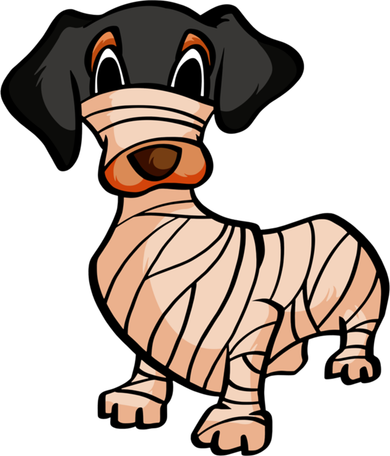 Dachshund Mummy Halloween Gift Bucket Hat