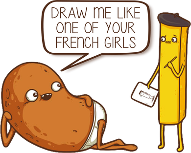 Draw Me Like One Of Your French Girls Fries Potato Funny Women's Sweatshirt