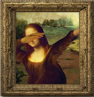 Dabbing Mona Lisa Kids Hoodie