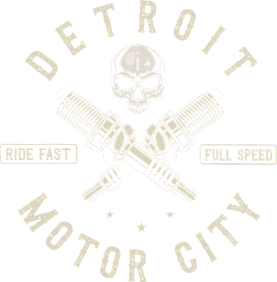 Detroit Michigan Motor City Spark Plug Wings Ride Fast Speed Women's Long Sleeve Shirt