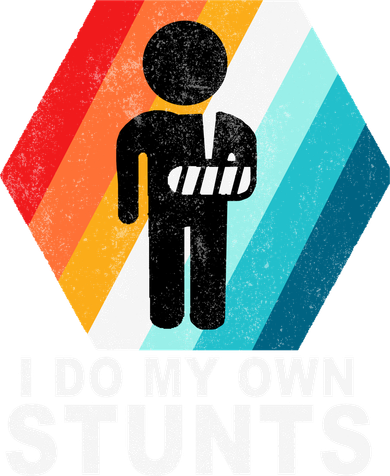 I Do My Own Stunts Retro Funny Meme Women's Hoodie