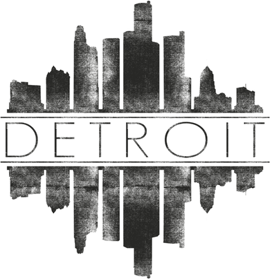 Detroit Mirrored Vintage Skyline Backpack
