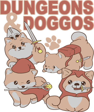 Dungeons & Doggos Cute Mousepad