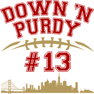 Down 'N Purdy #13 San Francisco Football Fan Santa Hat