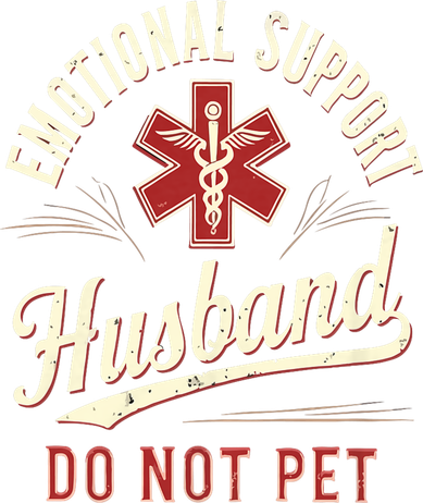 Do Not Pet Emotional Support Husband Funny Baby Bodysuit