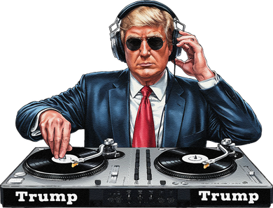 Dj President Donald Trump Funny Music Mixer Turntable Joke Toddler Hoodie