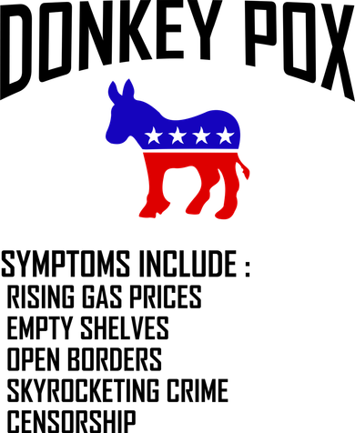 Donkey Pox Funny Symptoms Political Anti Biden Doggie Tank