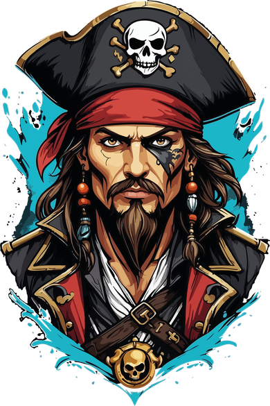 Detailed Pirate Face Apron