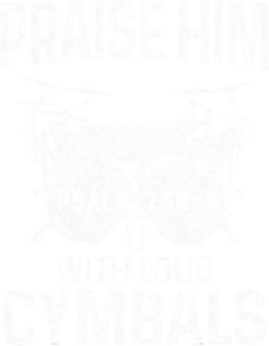 Drummer Praise Him With Loud Cymbals Drumming Christian Kids Hoodie