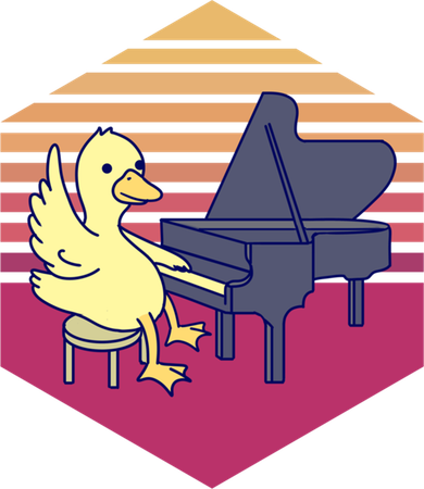 Duck Playing Piano Vintage Gift Kids Sweatshirt