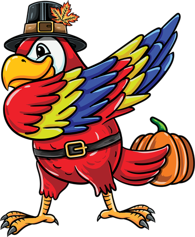 Dabbing Pilgrim Parrot Thanksgiving Bird Meaningful Gift Women's T-Shirt
