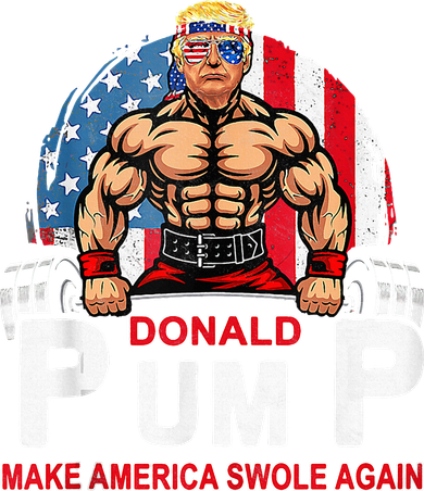 Donald Pump Swole America Again Gym Fitness Kids Sweatshirt