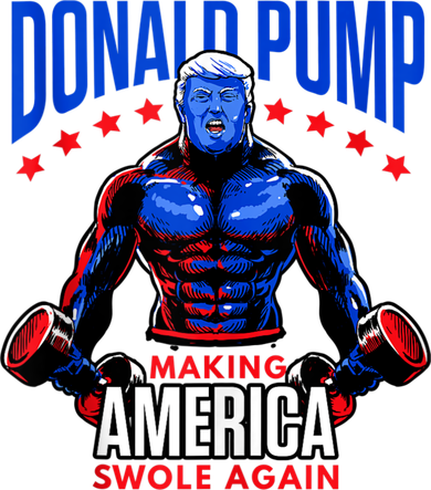Donald Pump Swole America Trump Weight Lifting Gym Fitness 11oz C Handle Ceramic Mug