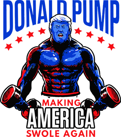 Donald Pump Swole America Trump Weight Lifting Gym Kids Sweatshirt