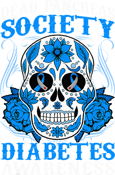 Dead Pancreas Society Type 1 Diabetes Awareness Sugar Skull Ornament