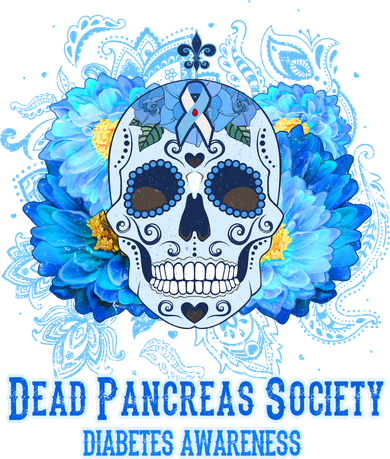 Dead Pancreas Society Diabetes Awareness Sugar Skull Women's Sweatshirt