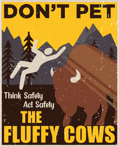 Don't Pet The Fluffy Cows Bison Buffalo Baby Bodysuit
