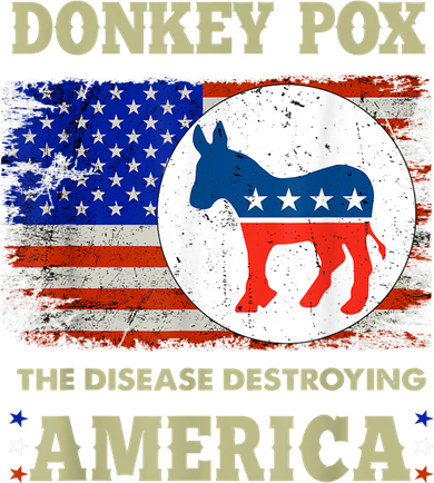 Donkey Pox The Disease Destroying America USA Flag Donkeypox Toddler Hoodie