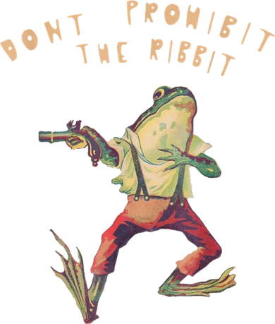 Don't Prohibit The Ribbit Frog Backpack
