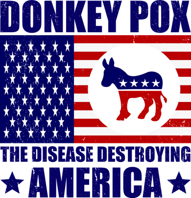 Donkey Pox The Disease Destroying America Vintage USA Funny Doggie Tank