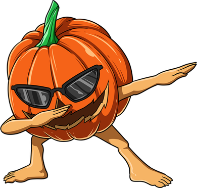 Dabbing Pumpkin With Glasses Halloween Pumpkin Dabbing Dab Gift Women's Long Sleeve Shirt