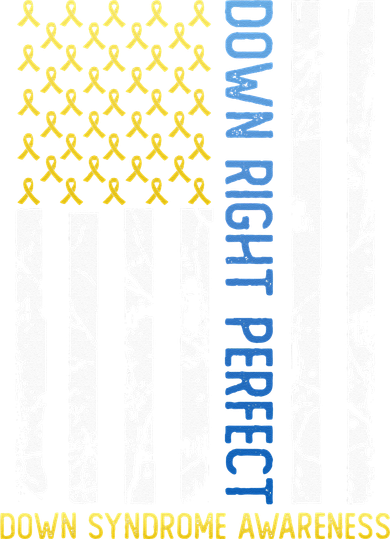 Down Right Perfect Yellow & Blue American Flag Down Syndrome Tumbler