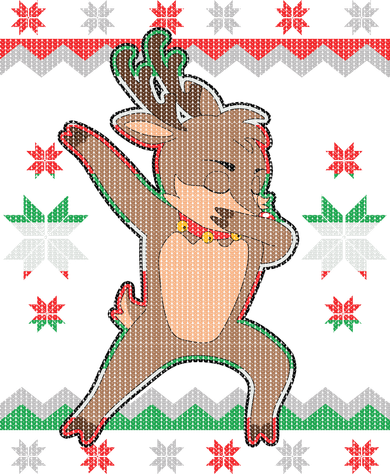 Dabbing Reindeer Ugly Christmas Doggie Tank