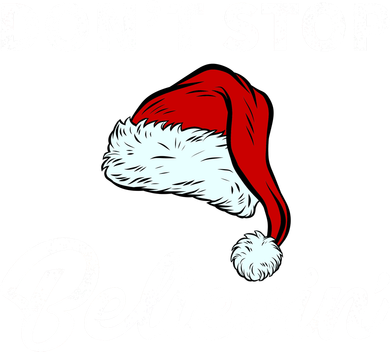 Don't Stop Believing Santa Hat Women's Tank Top