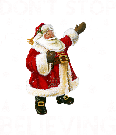 Don't Stop Believing Christmas Ugly Sweater Design Kids Hoodie