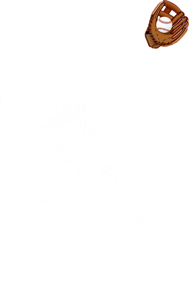 Dabbing Skeleton Baseball Glove Catch Dab Women's Sweatshirt