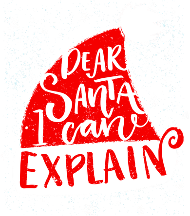 Santa Hat Dear Santa I Can Explain Christmas Ornament