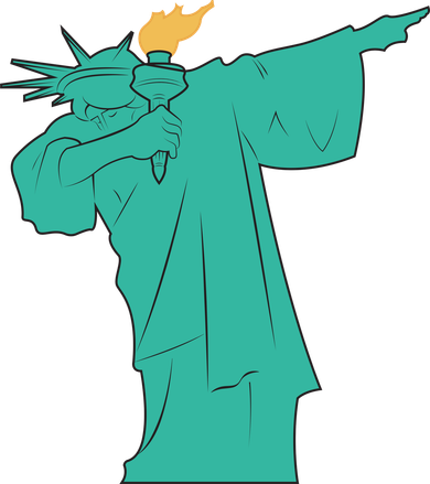 Dabbing Statue Of Liberty Beanie