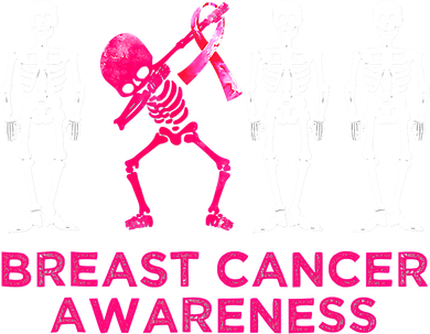 Dabbing Skeleton Pink Ribbon Breast Cancer Halloween Coaster