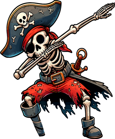Dabbing Skeleton Pirate Doggie Tank