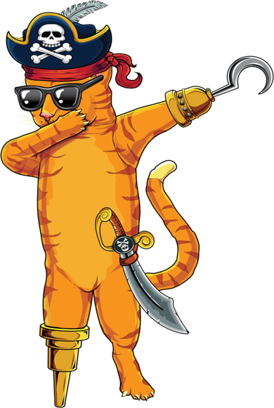 Dabbing Spooky Pirate Cat Halloween Costume Great Gift Doggie Tank