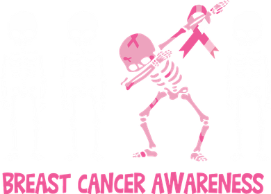 Dabbing Skeleton Pink Ribbon Breast Cancer Halloween Hat