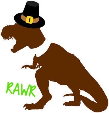 Dinosaur Thanksgiving T-Rex Pilgrim Toddler Hoodie